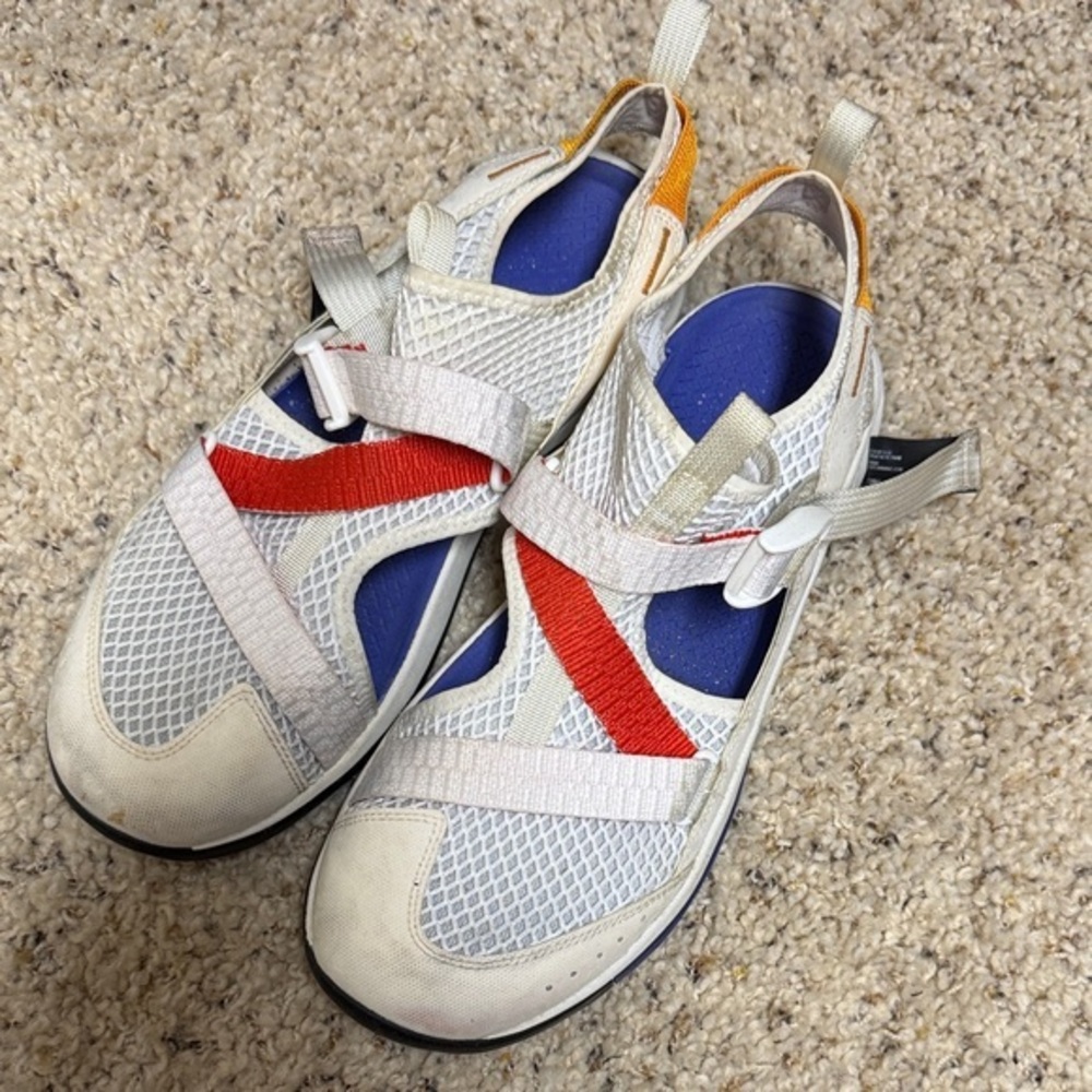 Chaco Women's Athletic Shoes in Cream and Red